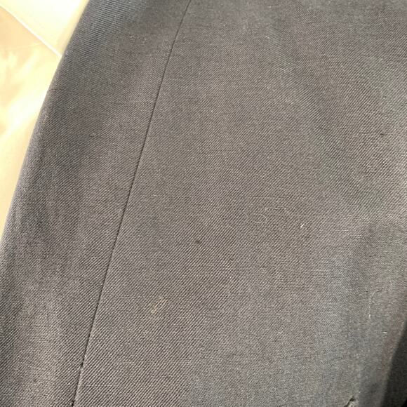 ALEXANDRE PLOKHOV Size 40 Black Cotton Linen Collarless Single Button Jacket - Picture 7 of 10